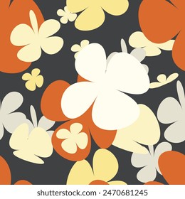 Patrones sin fisuras con flor de margarita, prado y dibujado a mano Floral en fondos de colores brillantes Ilustración vectorial. Lindo Fondo de pantalla de verano.