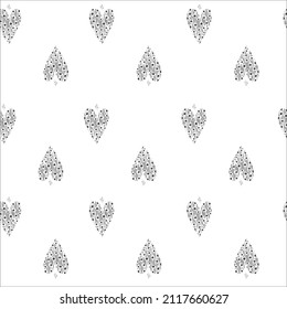 Seamless patterns of dark hearts with dots