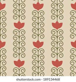 Seamless patterns with decorative flowers