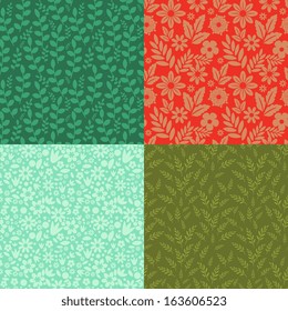 Seamless patterns with decorative ornament