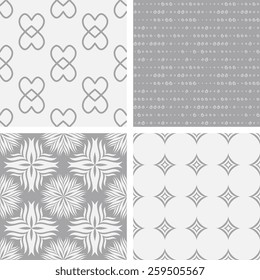 Seamless patterns with decorative ornament