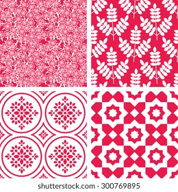 Seamless patterns with decorative ornament