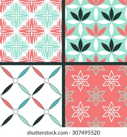 Seamless patterns with decorative ornament