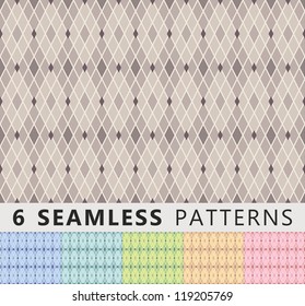 Seamless patterns in different colors