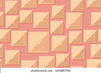 Seamless patterns of the embossed squares