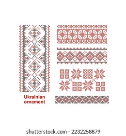 Seamless patterns. Embroidery. Ukrainian national ornament