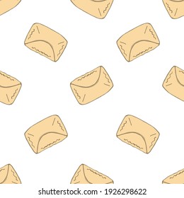 Seamless patterns. Envelope isolated on white background. Vector illustration.