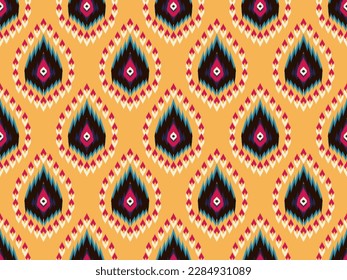 seamless patterns ethnic oriental iKat pattern traditional design for background backdrop carpet wallpaper clothing batik fabric tribal textile vector illustration embroidery style 