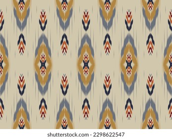 Patrones sin foco patrón étnico oriental iKat diseño tradicional para fondo alfombra de fondo papel de pared tela batik tejido textil tribal ilustración vectorial bordado estilo ikat para decoración