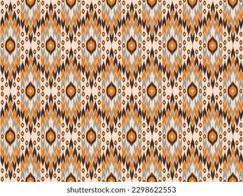 Patrones sin foco patrón étnico oriental iKat diseño tradicional para fondo alfombra de fondo papel de pared tela batik tejido textil tribal ilustración vectorial bordado estilo ikat para decoración