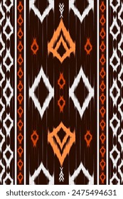 seamless patterns ethnic oriental iKat pattern traditional design for background backdrop carpet wallpaper clothing batik fabric tribal textile vector illustration embroidery style