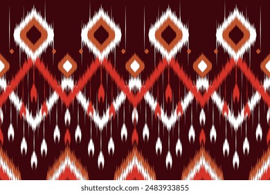 seamless patterns ethnic oriental iKat pattern traditional design for background backdrop carpet wallpaper clothing batik fabric tribal textile vector illustration embroidery style