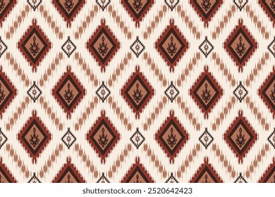 Padrões sem costura padrão étnico oriental padrão iKat design tradicional para fundo pano de fundo tapete papel de parede tecido batik tribal têxtil vetor ilustração ikat impressão bordado estilo 