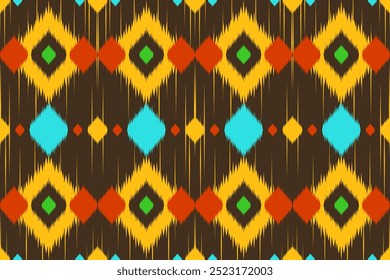 seamless patterns ethnic oriental iKat pattern traditional design for background backdrop carpet wallpaper clothing batik fabric tribal textile vector illustration embroidery style