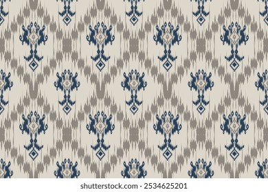 Padrões sem costura padrão étnico oriental padrão iKat design tradicional para fundo pano de fundo tapete papel de parede tecido batik tecido têxtil tribal vetor ilustração ikat impressão bordado estilo 