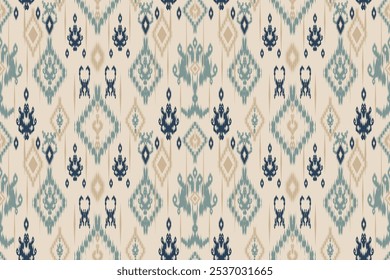 Seamless Patterns ethnic oriental iKat pattern traditional design for background backdrop carpet wallpaper clothing batik fabric tribal textile vector illustration ikat print embroidery style for  dec