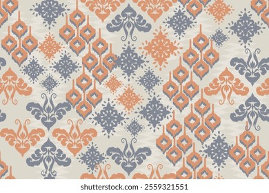 Seamless Patterns ethnic oriental ikat pattern traditional Design for background backdrop carpet wallpaper clothing batik fabric tribal textile vector illustration ikat print embroidery motif style