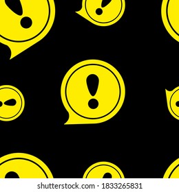 Seamless patterns with exclamation sign