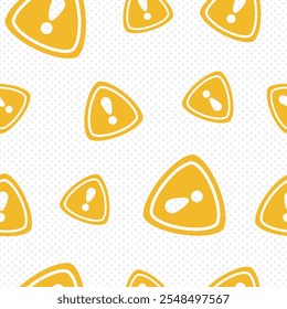 Patrones sin fisuras con signo de exclamación