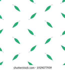 Seamless patterns. Falling leaves of a tree isolated on white background. Vector illustration.