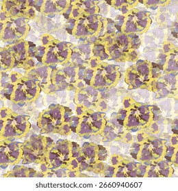 Seamless patterns with floral for fabric, textiles, clothing, wrapping paper, cover, banner, home decor, abstract backgrounds. Vector illustration.