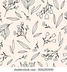 nahtlose Muster im floralen Stil auf hellem Hintergrund.Vektorgrafik