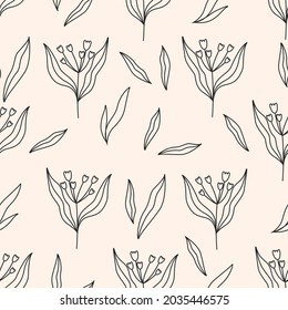 patrones transparentes en estilo floral sobre un fondo claro.Ilustración vectorial