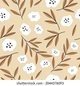 Patrones sin inconvenientes en el estilo floral.Ilustración vectorial