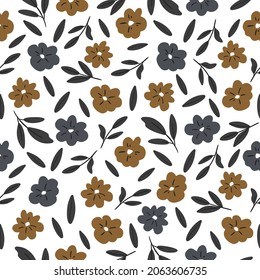Seamless patterns in floral style.Vector illustration