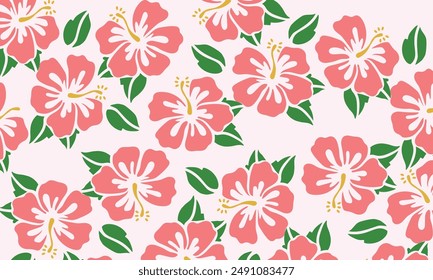 ้hibiscus seamless, seamless patterns with floral, wallpaper, cover, banner, interior decor, abstract backgrounds vector illustration