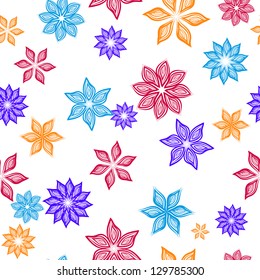 Seamless patterns with flower. Pattern can be used as wallpaper, web page background, textile design etc