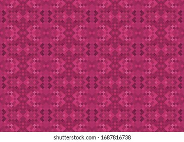 Seamless patterns geometric. Abstract triangles mosaic with vector for background, wallpaper, backdrop, banner, template, illustration, fabric and other applications. Pink. Rose.