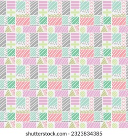seamless patterns geometric background Get creative for kids or modern designs with simple abstract collage shapes.