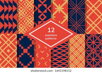 Seamless patterns with geometric ornament