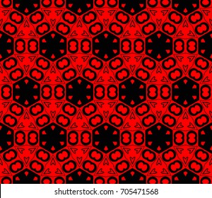Seamless patterns. Geometric ornaments. Abstract backgrounds. Vector illustration.