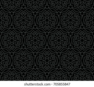 Seamless patterns. Geometric ornaments. Abstract backgrounds. Vector illustration.