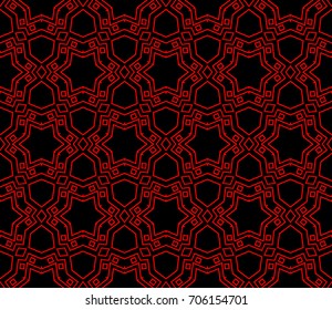 Seamless patterns. Geometric ornaments. Abstract backgrounds. Vector illustration.