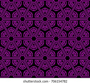 Seamless patterns. Geometric ornaments. Abstract backgrounds. Vector illustration.