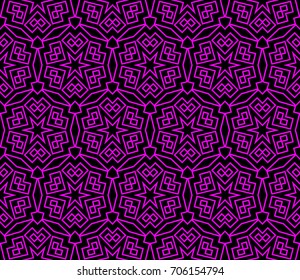Seamless patterns. Geometric ornaments. Abstract backgrounds. Vector illustration.