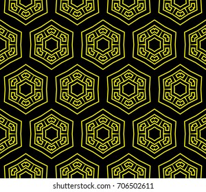 Seamless patterns. Geometric ornaments. Abstract backgrounds. Vector illustration.