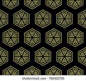 Seamless patterns. Geometric ornaments. Abstract backgrounds. Vector illustration.