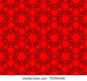 Seamless patterns. Geometric ornaments. Abstract backgrounds. Vector illustration.