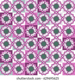 Seamless patterns with geometric ornaments. Vector set of arabic textures