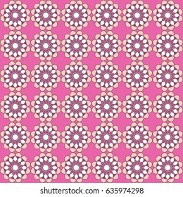 Seamless patterns with geometric ornaments. Vector set of arabic textures