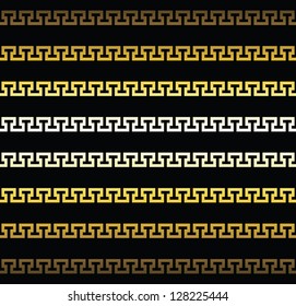 Seamless patterns. Gold Meander. Vector illustration EPS10