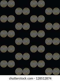 Seamless patterns. Gold Spiral. Vector illustration EPS10