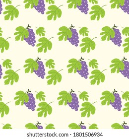 seamless patterns with grapes are perfect for baby clothes, kids, fabrics, gift wrapping and much more.