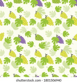 seamless patterns with grapes are perfect for baby clothes, kids, fabrics, gift wrapping and much more.