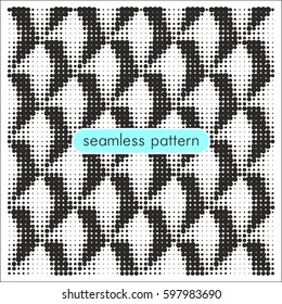 Seamless patterns with halftone dots. Endless vector texture for wallpaper, pattern fills, web page background, surface texture. Monochrome dotted ornament.