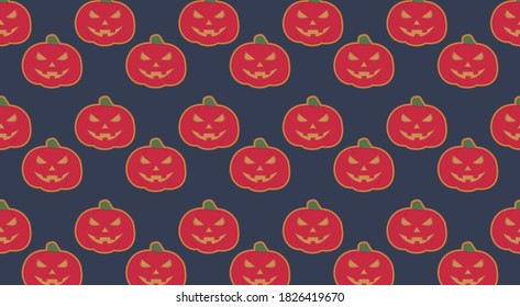 Patrones sin foco con calabazas de Halloween. Papel tapiz, papel impreso, diseño textil moderno, papel envolvente 5